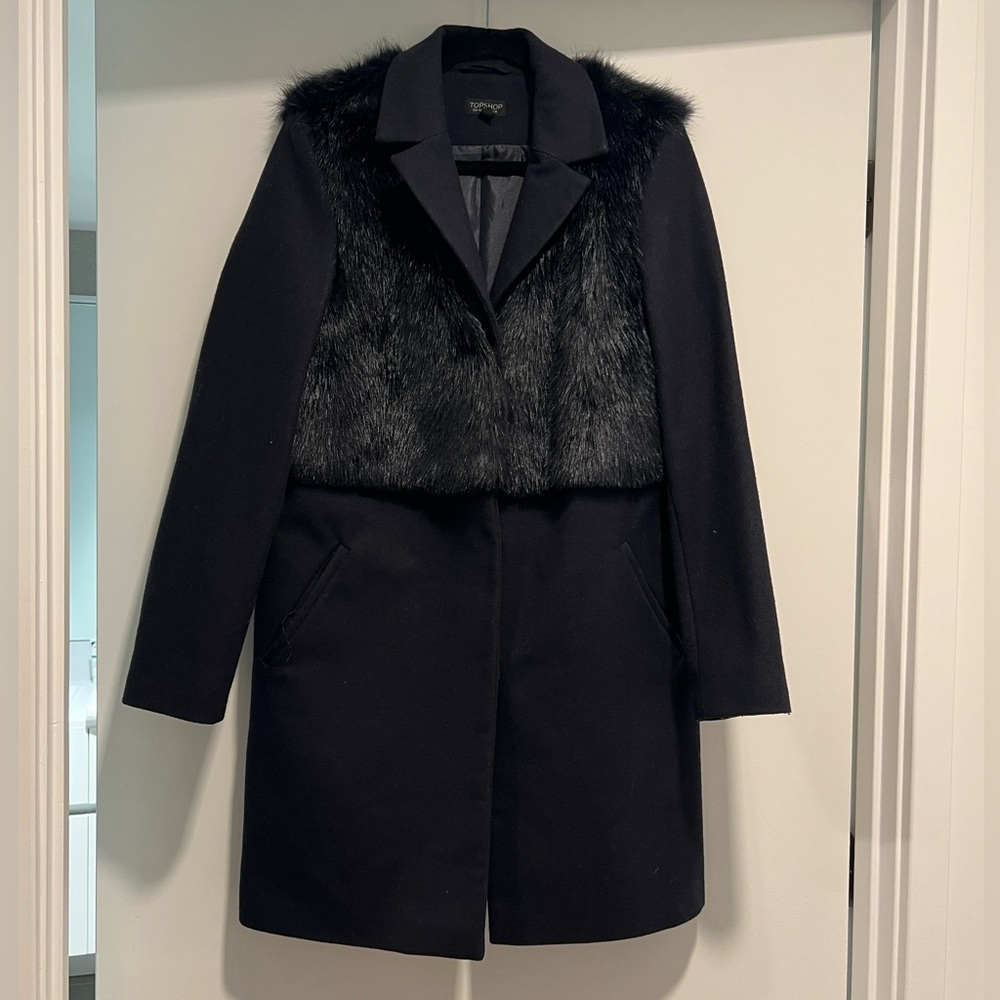 Faux fur coat
